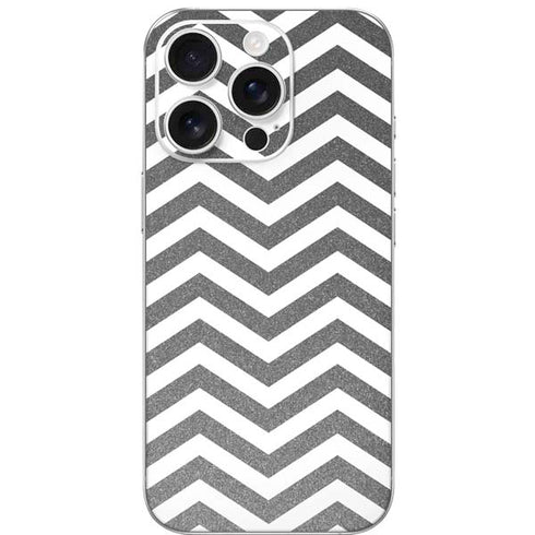 Silver Chevron iPhone 16 Pro Skin