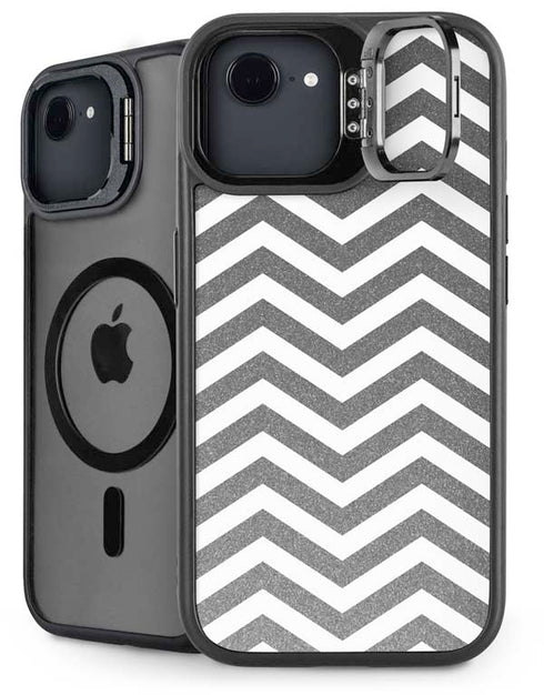 Silver Chevron iPhone 16e Kickstand Case