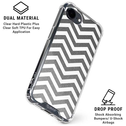 Silver Chevron iPhone 16e Clear Case