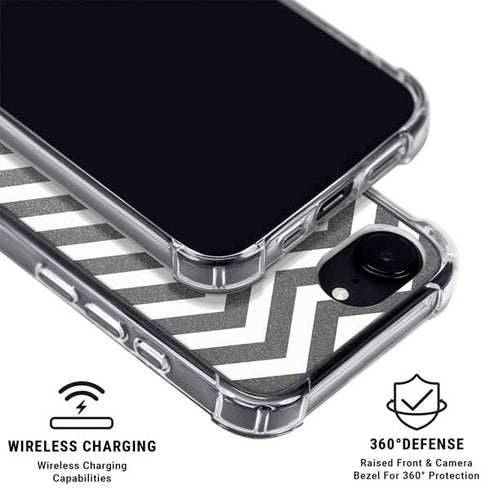 Silver Chevron iPhone 16e MagSafe Case