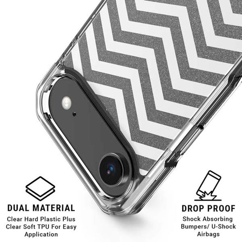 Silver Chevron iPhone 17 Air Clear Case