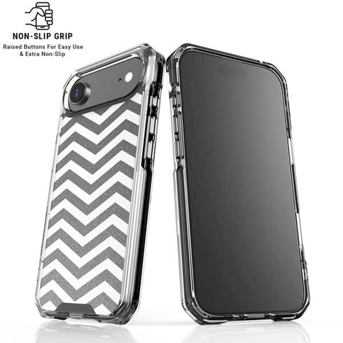 Silver Chevron iPhone 17 Air Clear Case