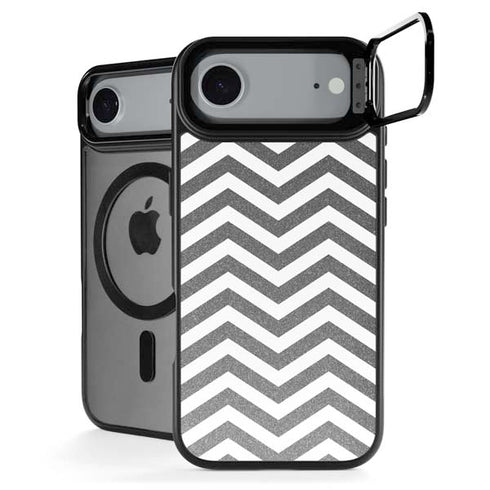 Silver Chevron iPhone 17 Air Kickstand Case