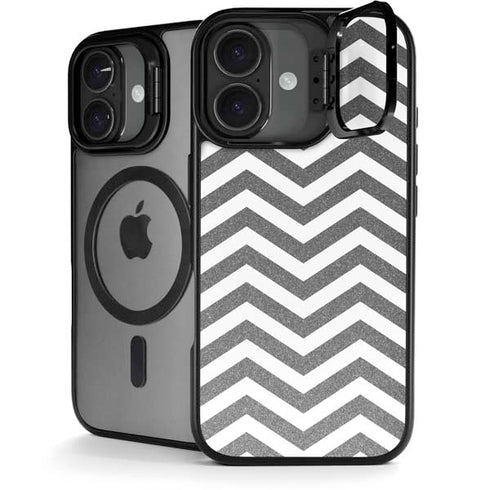Silver Chevron iPhone 17 Kickstand Case