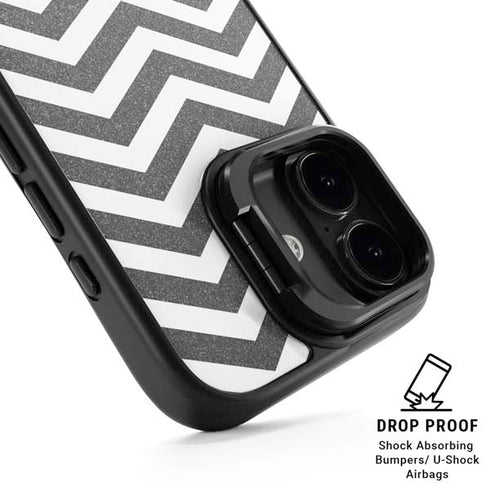 Silver Chevron iPhone 17 Kickstand Case