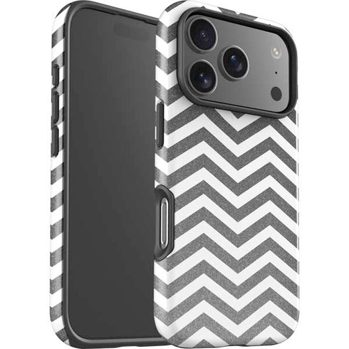 Silver Chevron iPhone 17 Pro Impact Case