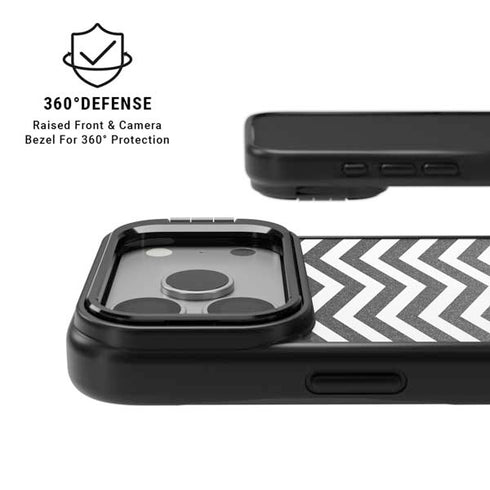 Silver Chevron iPhone 17 Pro Kickstand Case
