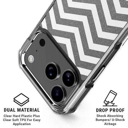 Silver Chevron iPhone 17 Pro MagSafe Case