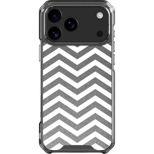 Silver Chevron iPhone 17 Pro Max Clear Case