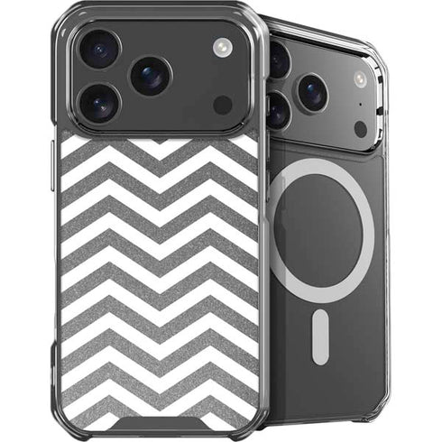 Silver Chevron iPhone 18 Pro Max MagSafe Case