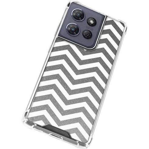 Silver Chevron Moto G 5G (2025) Clear Case