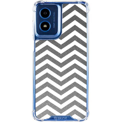 Silver Chevron Moto G 5G (2024) Clear Case