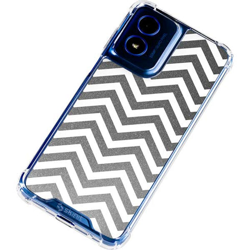 Silver Chevron Moto G 5G (2024) Clear Case