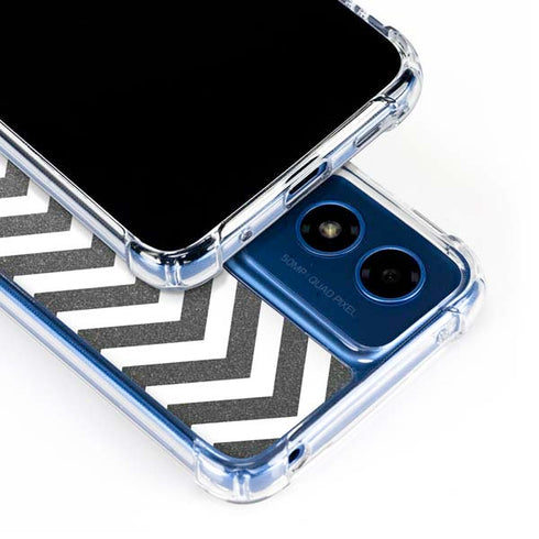 Silver Chevron Moto G 5G (2024) Clear Case