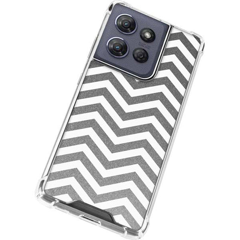 Silver Chevron Moto G Play 5G (2025) Clear Case