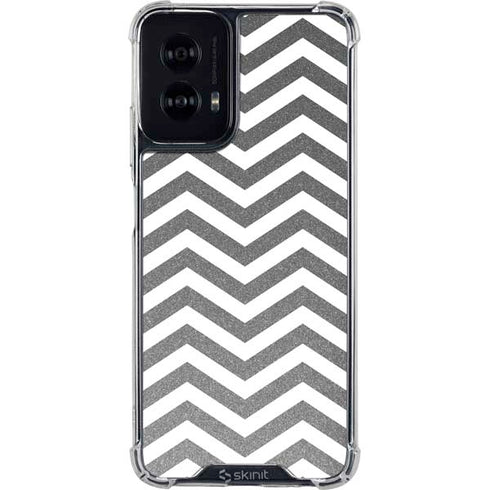Silver Chevron Moto G Power 5G (2024) Clear Case
