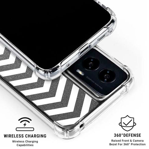 Silver Chevron Moto G Power 5G (2024) Clear Case
