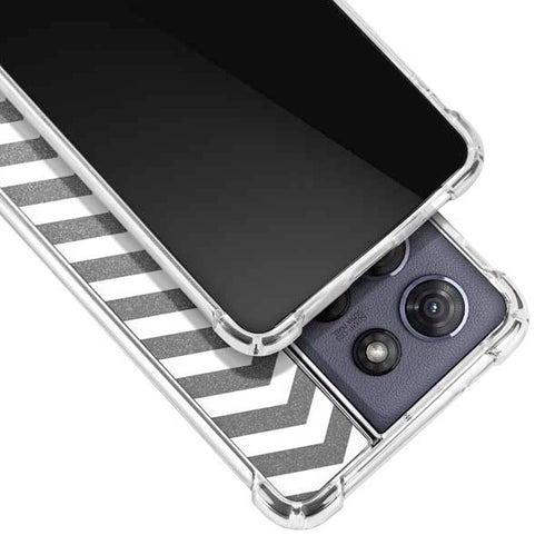Silver Chevron Moto G Power 5G (2025) Clear Case