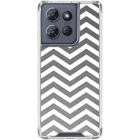 Silver Chevron Moto G Stylus 5G (2025) Clear Case