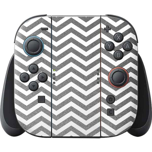 Silver Chevron Nintendo Switch 2 (2025) Joy-Con Controller Skin