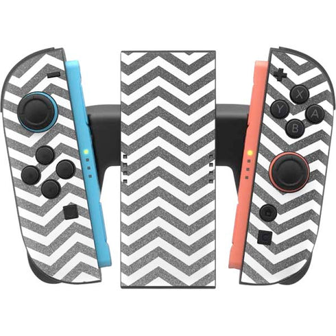 Silver Chevron Nintendo Switch 2 (2025) Joy-Con Controller Skin