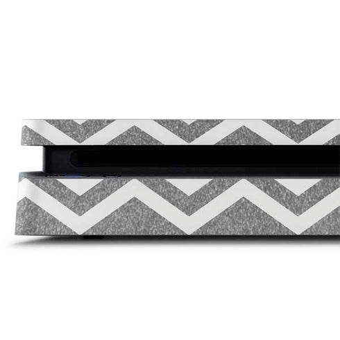 Silver Chevron PS4 Slim Skin