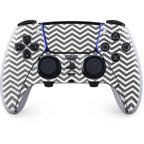 Silver Chevron PS5 DualSense Edge Pro Controller Skin