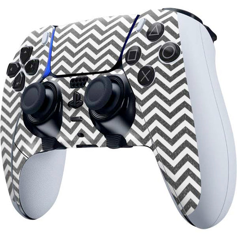 Silver Chevron PS5 DualSense Edge Pro Controller Skin