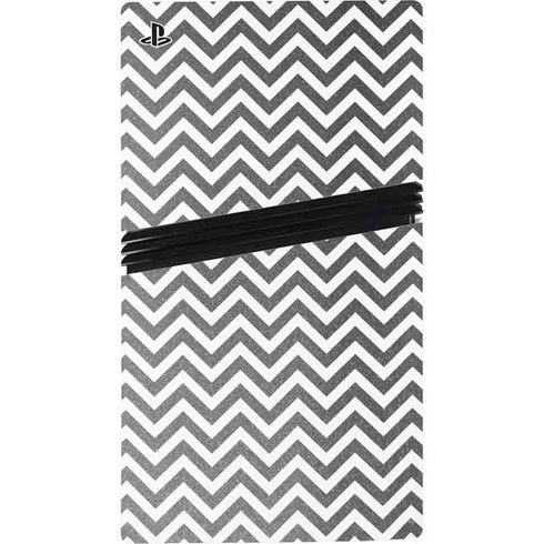 Silver Chevron PS5 Pro Disk Console Skin