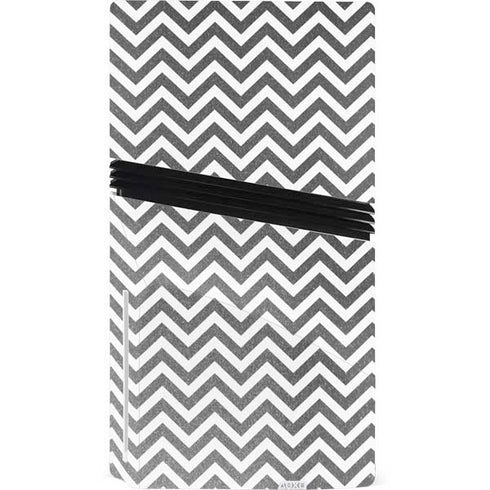 Silver Chevron PS5 Pro Disk Console Skin