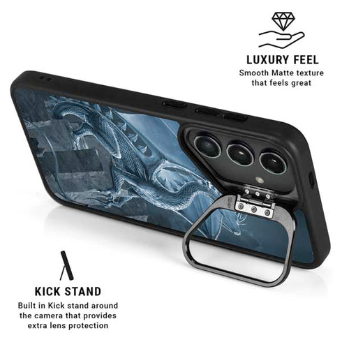 Silver Dragon by Vincent Hie Galaxy S24 Ultra Kickstand Case