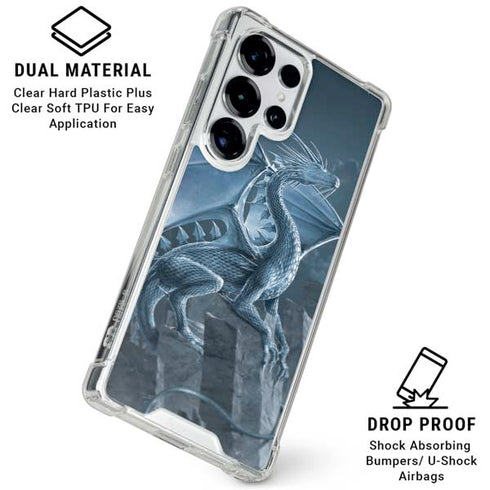 Silver Dragon by Vincent Hie Galaxy S25 Ultra Clear Case