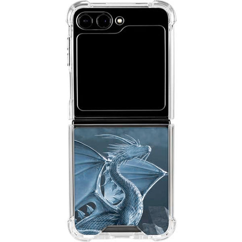 Silver Dragon by Vincent Hie Galaxy Z Flip6 Clear Case