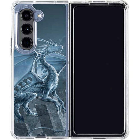 Silver Dragon by Vincent Hie Galaxy Z Fold5 5G Clear Case