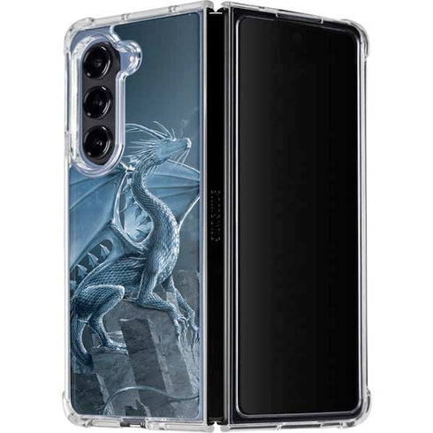 Silver Dragon by Vincent Hie Galaxy Z Fold5 5G Clear Case