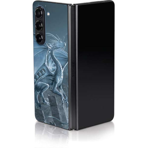 Silver Dragon by Vincent Hie Galaxy Z Fold5 5G Skin