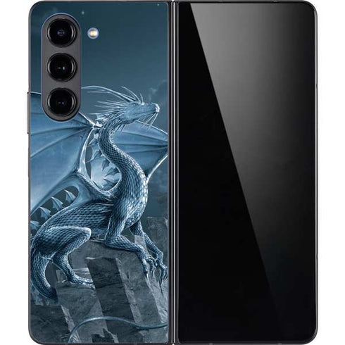 Silver Dragon by Vincent Hie Galaxy Z Fold5 5G Skin