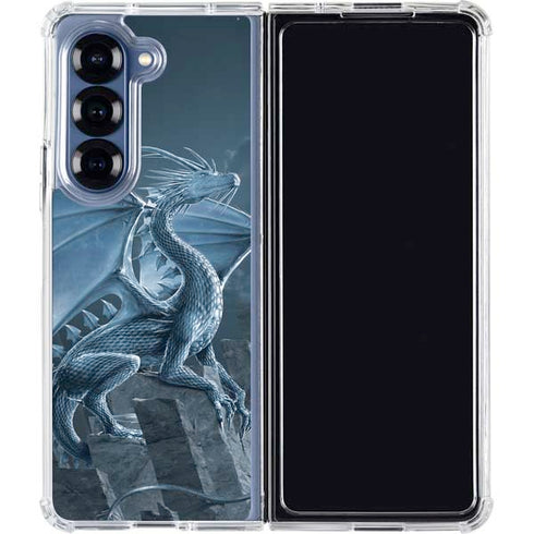 Silver Dragon by Vincent Hie Galaxy Z Fold6 Clear Case