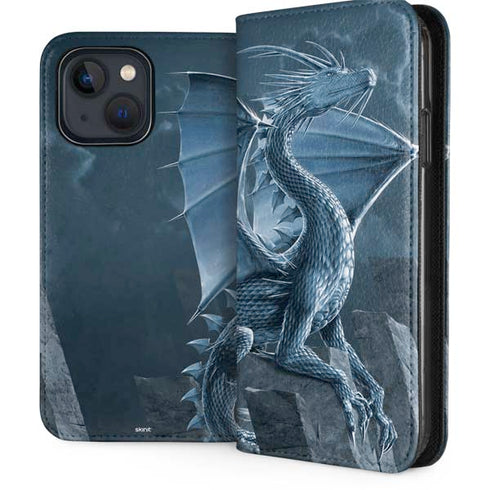Silver Dragon by Vincent Hie iPhone 15 Plus Folio Case