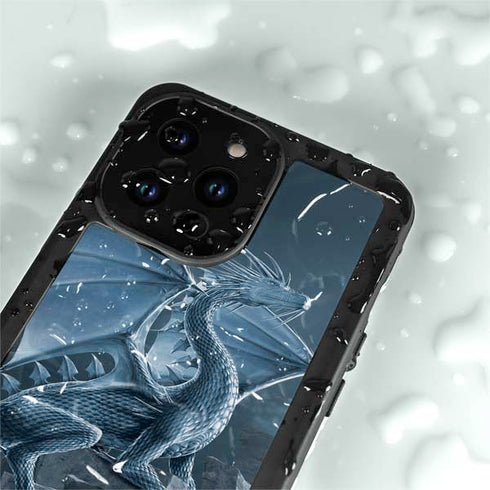 Silver Dragon by Vincent Hie iPhone 15 Pro Waterproof Case