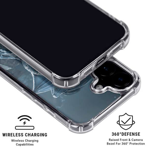Silver Dragon by Vincent Hie iPhone 16 Plus Clear Case