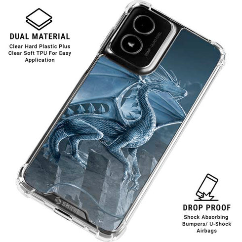Silver Dragon by Vincent Hie Moto G Power 5G (2024) Clear Case