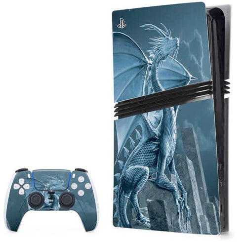 Silver Dragon by Vincent Hie PS5 Pro Bundle Skin