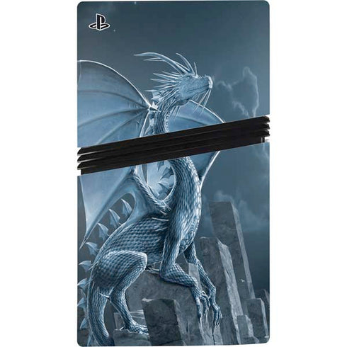 Silver Dragon by Vincent Hie PS5 Pro Console Skin