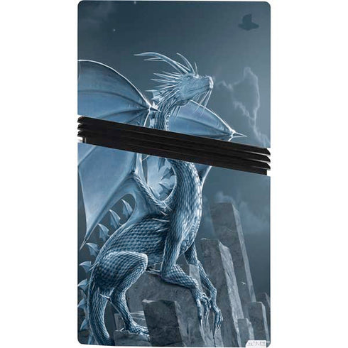 Silver Dragon by Vincent Hie PS5 Pro Console Skin