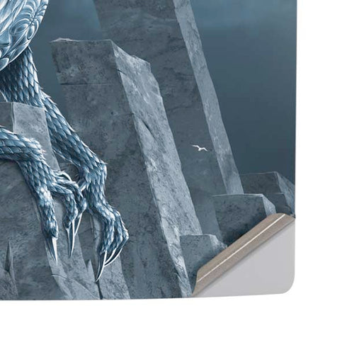 Silver Dragon by Vincent Hie PS5 Pro Disk Console Skin