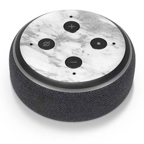 Silver Marble Amazon Echo Dot Skin
