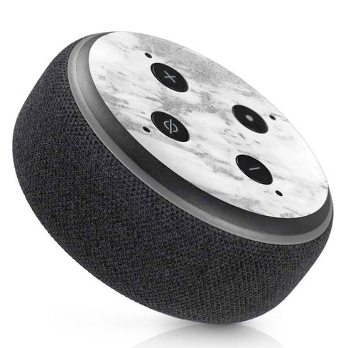 Silver Marble Amazon Echo Dot Skin