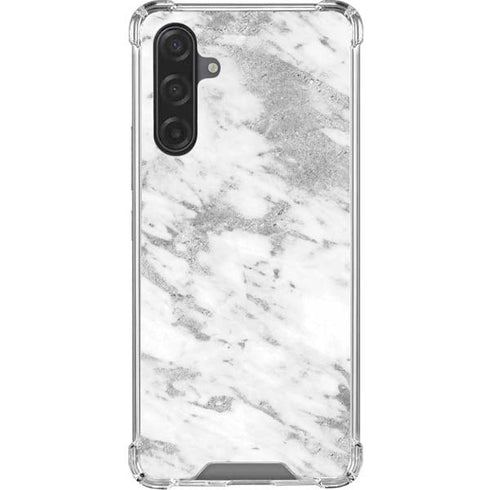 Silver Marble Galaxy A17 Clear Case