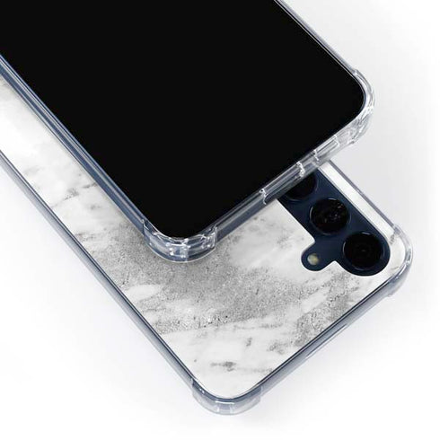 Silver Marble Galaxy A35 5G Clear Case
